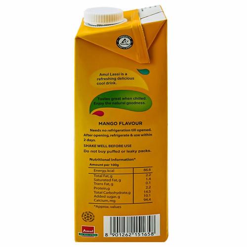 Amul Mango Lassi Tetrapack 1 Ltr