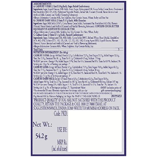 Cadbury Celebrations Assorted Chocolates Gift Box 56.2 Gm
