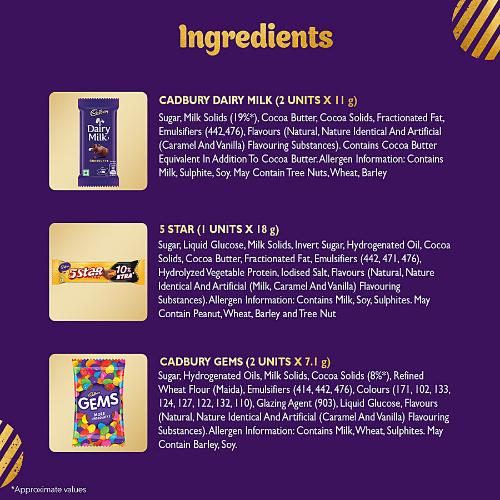 Cadbury Celebrations Assorted Chocolates Gift Box 56.2 Gm