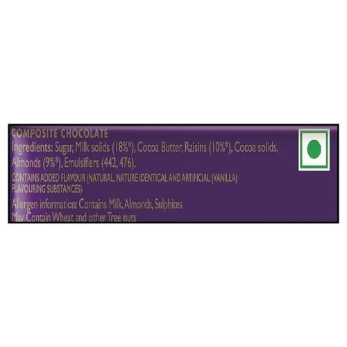 Cadbury Fruit And Nut Chocolate Bar 80 Gm