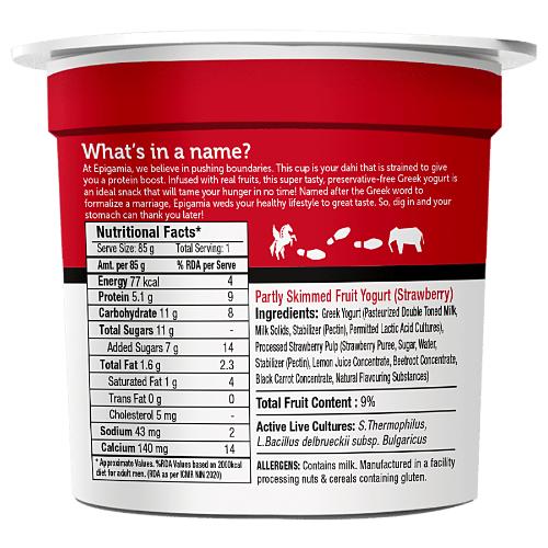 Epigamia Strawberry 85 Gm