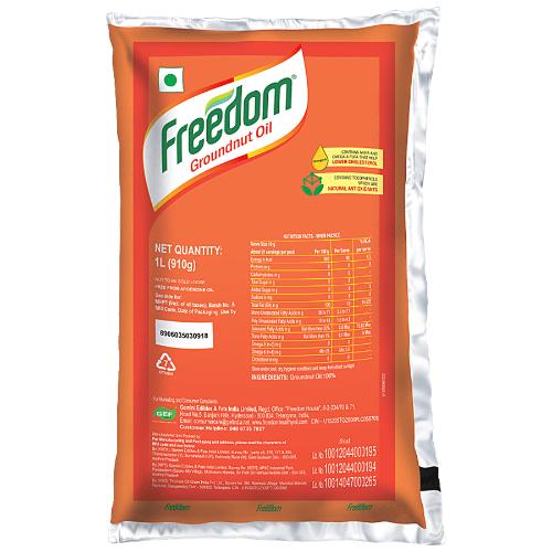 Freedom Groundnut Oil Pouch 1 Ltr