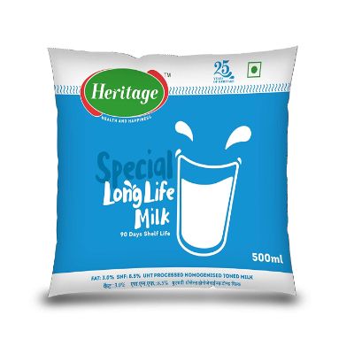 Heritage Toned Milk Pouch 500 Ml