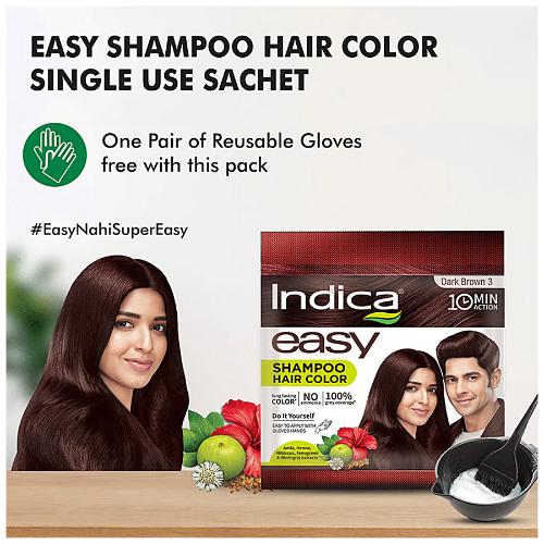 Indica Easy Dark Brown Hair Colour 25 Ml