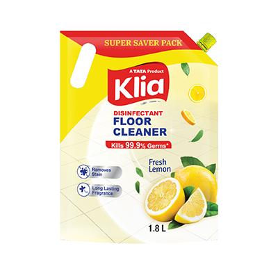 Klia Disinfectant Floor Cleaner Lemon Pouch 1800 Ml