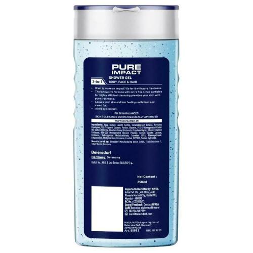 Nivea Men Pure Impact Shower Gel 250 Ml