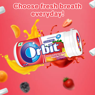 Orbit Sugar Free Bottle Fruit 19.8 Gm