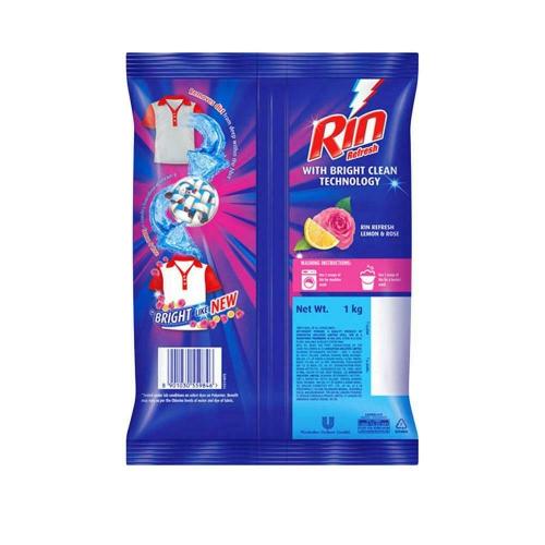 Rin Refresh Lemon & Rose Detergent Powder 1 Kg