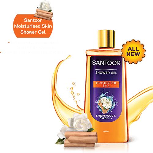 Santoor Shower Gel Sandalwood And Gardenia 250 Ml