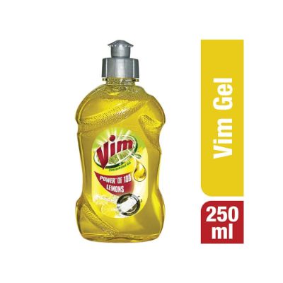 Vim Dishwash Liquid Gel Lemon Bottle 250 Ml