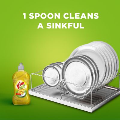 Vim Dishwash Liquid Gel Lemon Bottle 750 Ml
