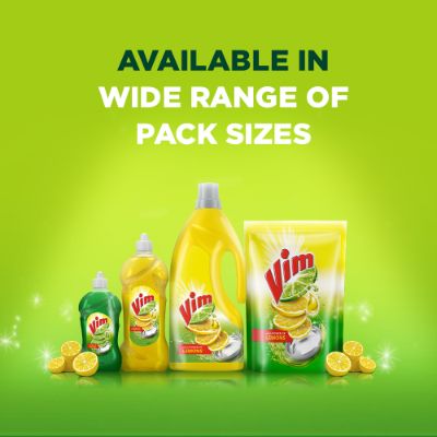 Vim Dishwash Liquid Gel Lemon Bottle 750 Ml