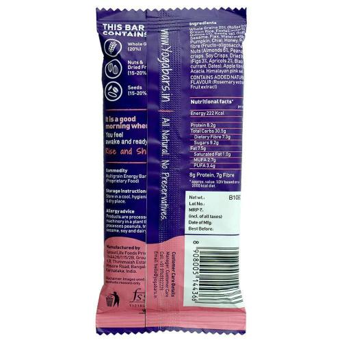 Yogabar Apricot Fig Breakfast Bar 45 Gm