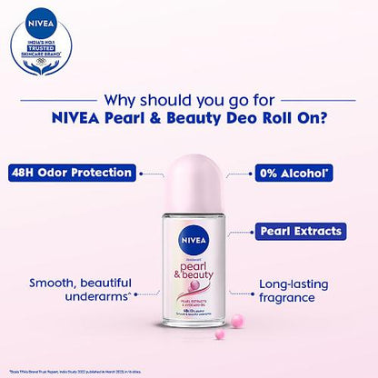 Nivea Pearl And Beauty Roll On For Women 50 Ml