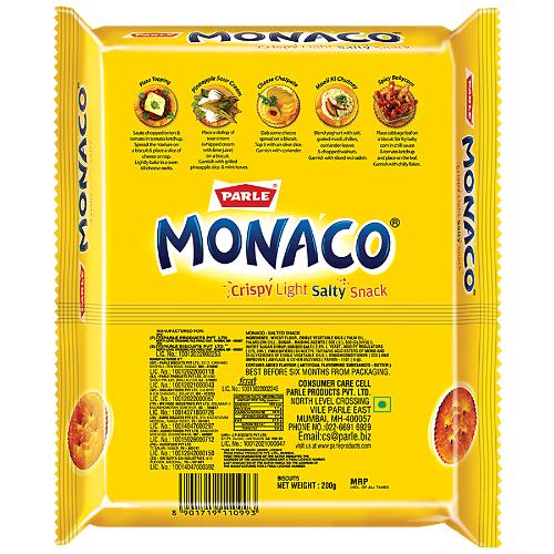 Parle Monaco Classic Salted Cracker 185.6 Gm