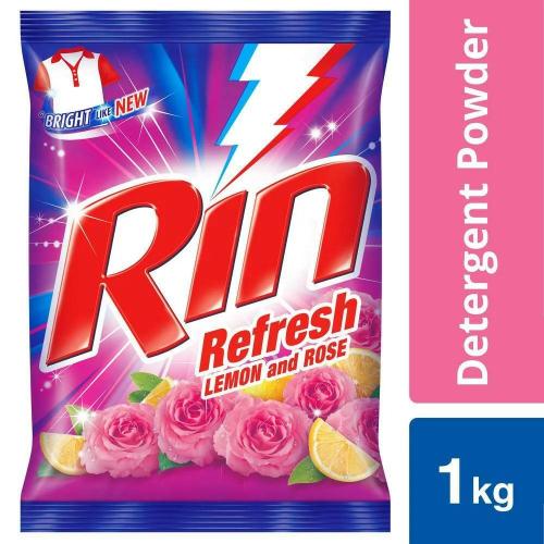 Rin Refresh Lemon & Rose Detergent Powder 1 Kg