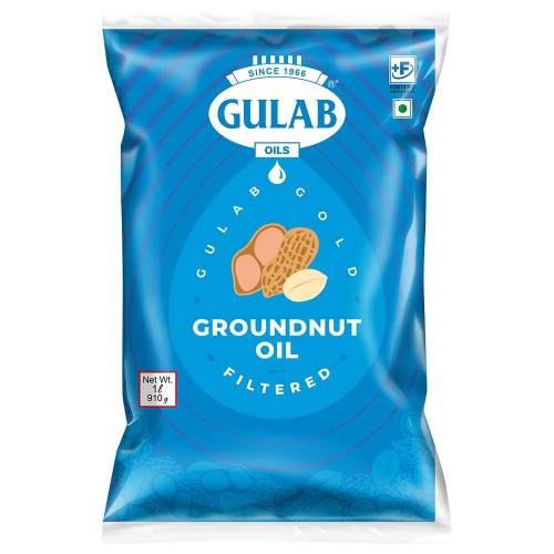 Gulab Filtered Groundnut Oil Pouch 870 Gm