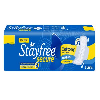 Stayfree Secure Cottony Regular Wing 6 Pcs