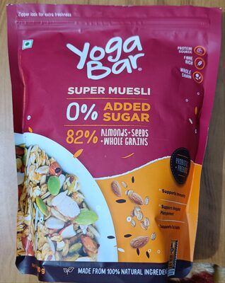 Yogabar No Sugar Almond & Cranberries 400 Gm