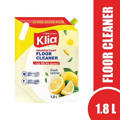 Klia Disinfectant Floor Cleaner Lemon Pouch 1800 Ml