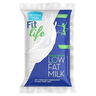 Mother Dairy Double Toned Milk Pouch 1 Ltr