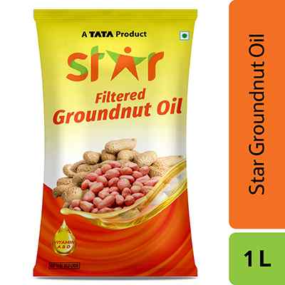 Star Filtered Groundnut Oil Pouch 1Ltr