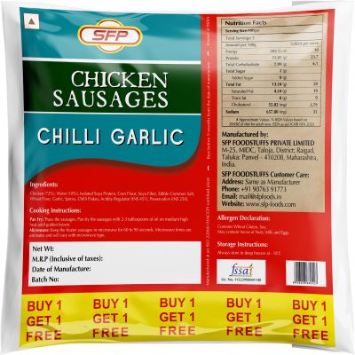 Sfp Chicken Chilli Garlic Sausage 500+500 Gm Combi