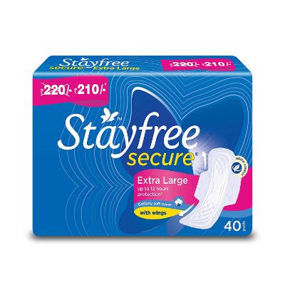 Stayfree Secure Xl Wings San Pads Pack Of 40 Pads